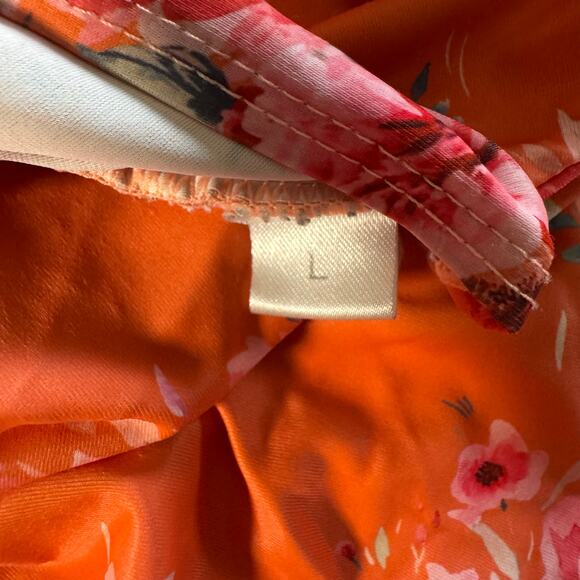 Floral Halter One-Piece Swimsuit Padded Size L - Picture 6 of 8